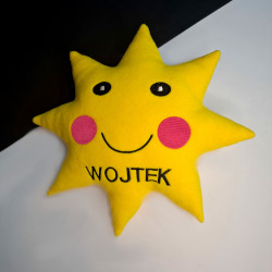 poduszka dekoracyjna żółte słoneczko